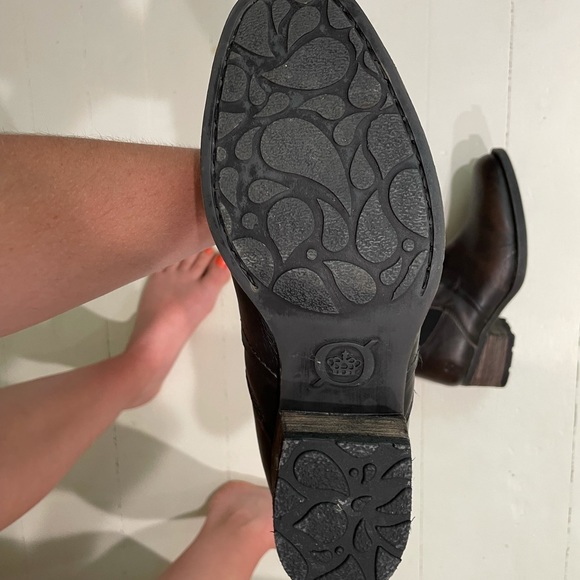 Born Dark Leather Ankle Boots - Picture 3 of 4